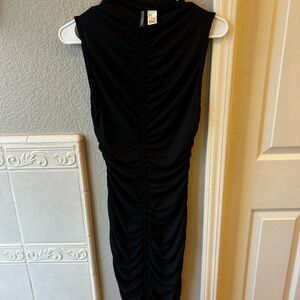 H&M Black  Ruched Dress